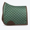 PS Of Sweden Brown Suede Dressage Saddle Pad Hunter Green