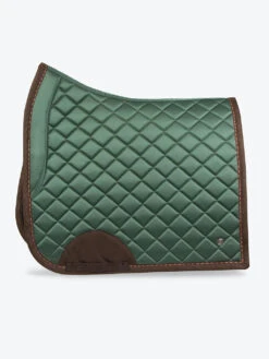 PS Of Sweden Brown Suede Dressage Saddle Pad Hunter Green