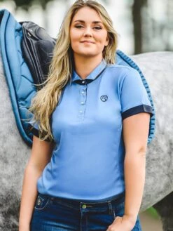 PS Of Sweden Daniella Polo Shirt Light Blue