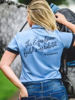 PS Of Sweden Daniella Polo Shirt Light Blue -Equestrian Club 178512603 origpic 829e15