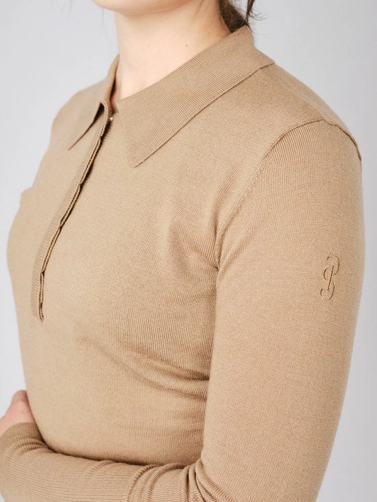 PS Of Sweden Hailey Fine Knit Sweater Camel 2 PS Of Sweden Hailey Fine Knit Sweater Camel - Image 2