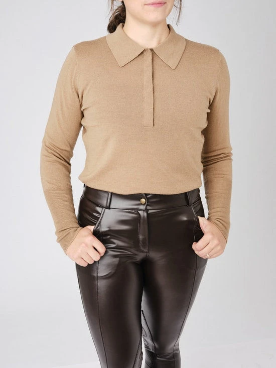 PS Of Sweden Hailey Fine Knit Sweater Camel 3 PS Of Sweden Hailey Fine Knit Sweater Camel - Image 3