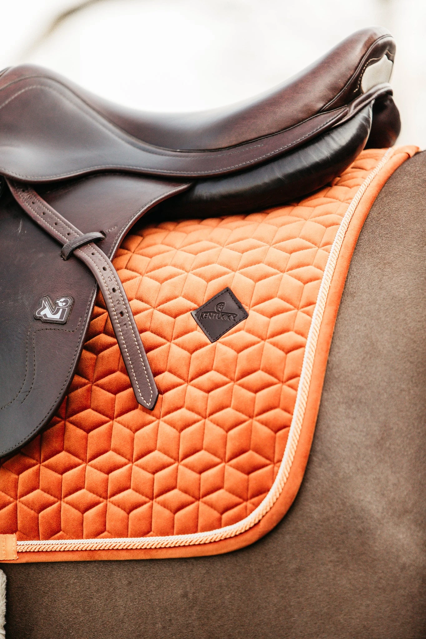 Kentucky Velvet Jump Saddle Pad Orange 3 Kentucky Velvet Jump Saddle Pad Orange - Image 3