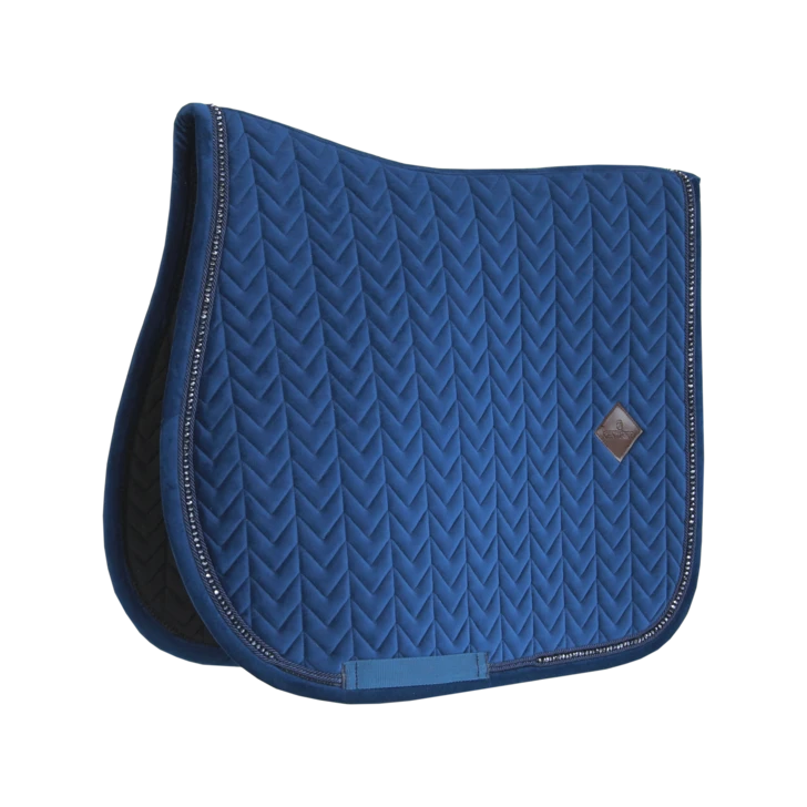 Kentucky Velvet Pearls Jump Saddle Pad Navy 1 Kentucky Velvet Pearls Jump Saddle Pad Navy