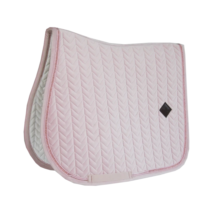 Kentucky Velvet Pearls Jump Saddle Pad Soft Rose 1 Kentucky Velvet Pearls Jump Saddle Pad Soft Rose