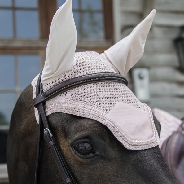 Kentucky Velvet Pearls Wellington Ear Bonnet Soft Rose 1 Kentucky Velvet Pearls Wellington Ear Bonnet Soft Rose