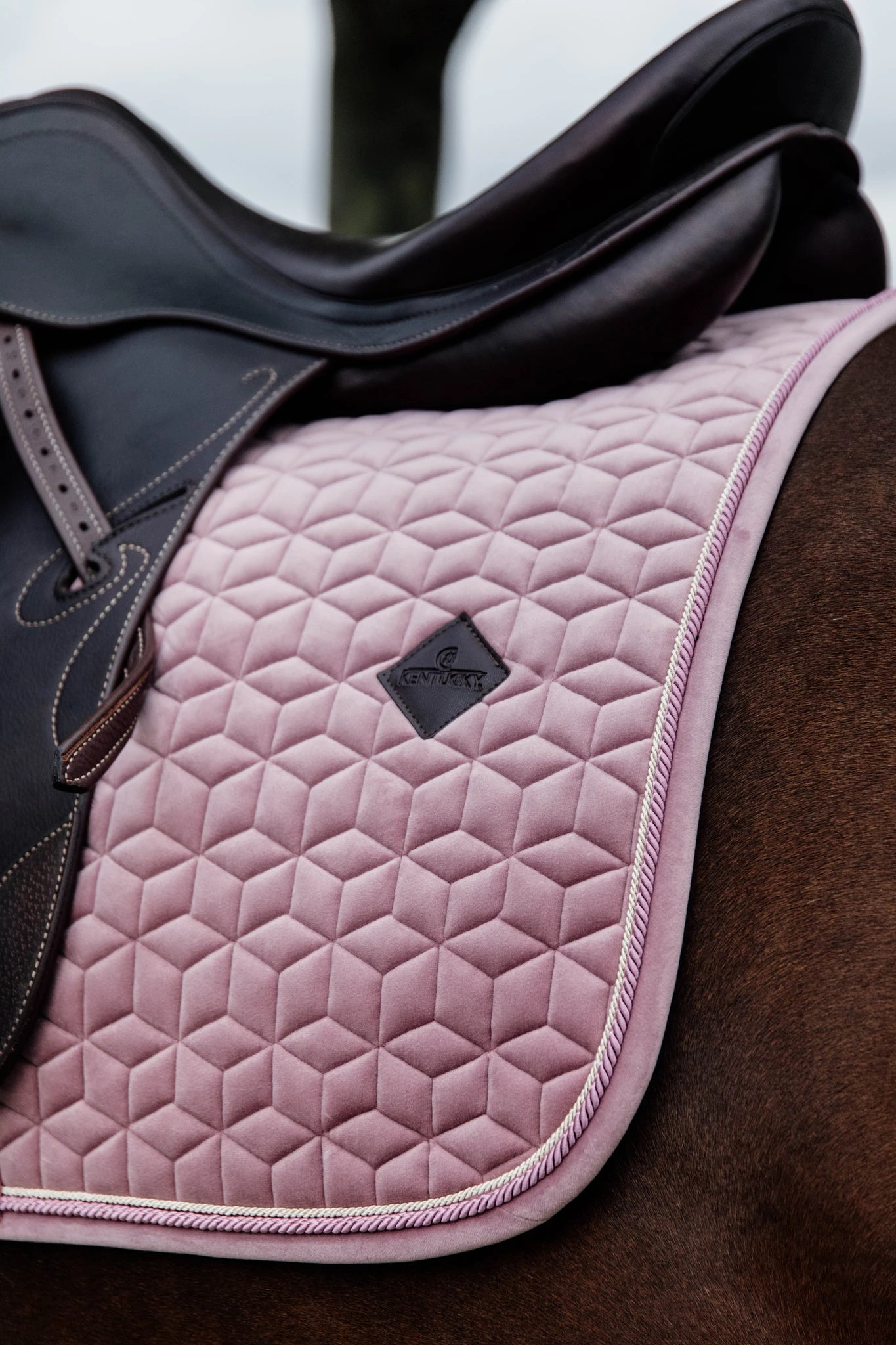 Kentucky Velvet Dressage Saddle Pad Old Rose 3 Kentucky Velvet Dressage Saddle Pad Old Rose - Image 3