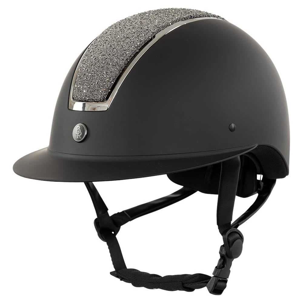 BR Equestrian Omega Glamorous Helmet Black/Gunmetal 1 BR Equestrian Omega Glamorous Helmet Black/Gunmetal