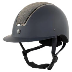 BR Equestrian Omega Glamourous Helmet Navy/Gunmetal