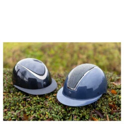 BR Equestrian Omega Glamorous Helmet Glossy Navy/Gunmetal -Equestrian Club 541044 L224 41