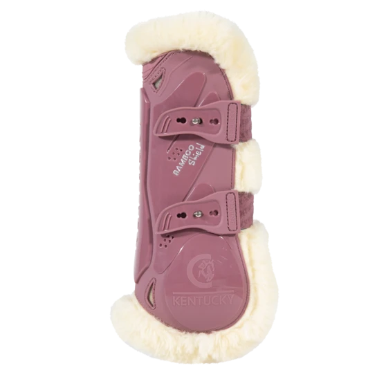 Kentucky Bamboo Shield Sheepskin Tendon Boots Old Rose 2 Kentucky Bamboo Shield Sheepskin Tendon Boots Old Rose - Image 2