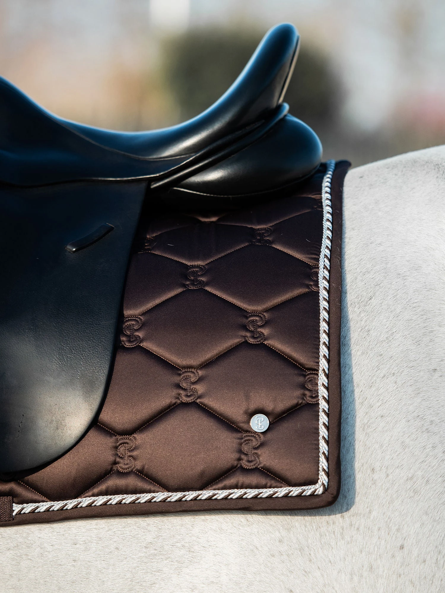 PS Of Sweden Signature Dressage Saddle Pad Coffee 2 PS Of Sweden Signature Dressage Saddle Pad Coffee - Image 2