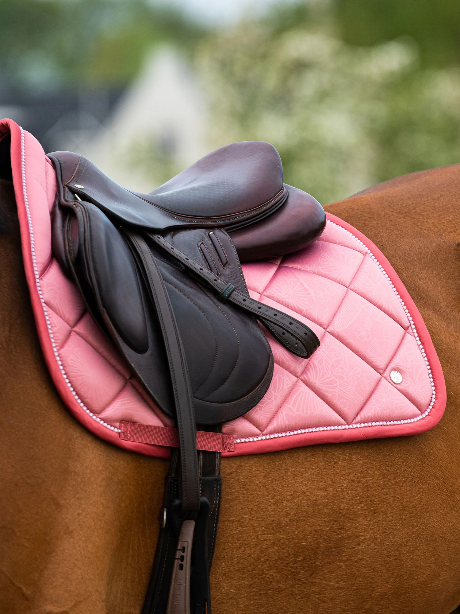 PS Of Sweden Floret Jump Saddle Pad Faded Rose 1 PS Of Sweden Floret Jump Saddle Pad Faded Rose