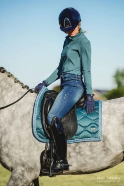 PS Of Sweden Monogram Dressage Saddle Pad Petrol -Equestrian Club DSC 4634
