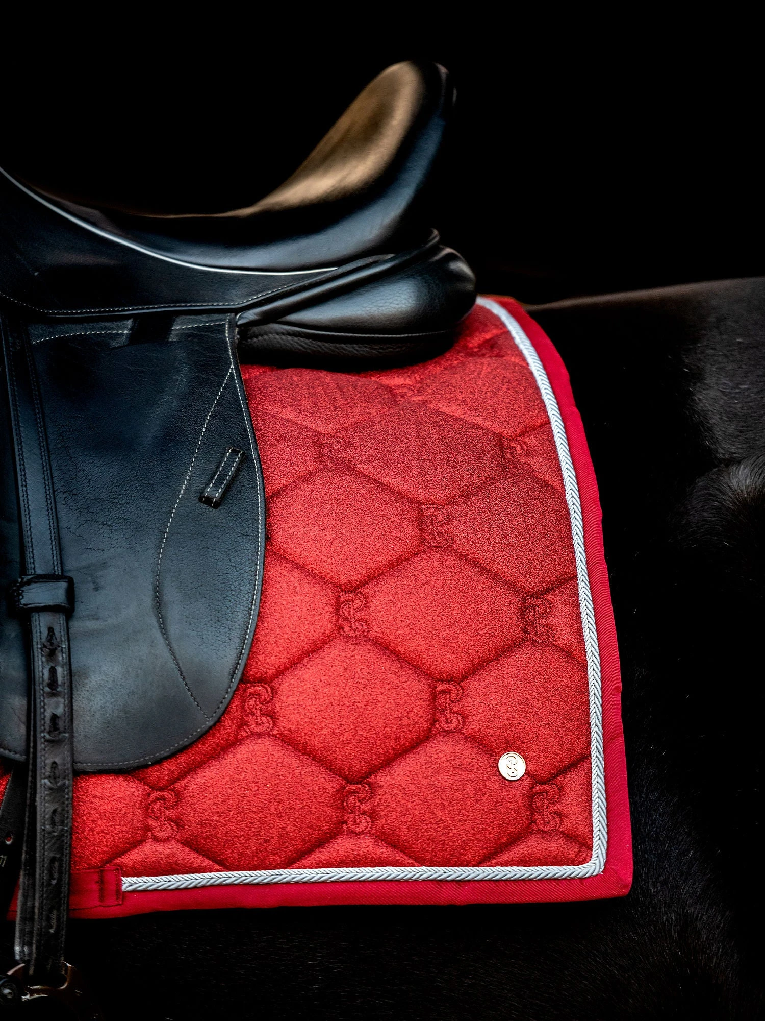 PS Of Sweden Stardust Dressage Saddle Pad Dark Red 5 PS Of Sweden Stardust Dressage Saddle Pad Dark Red - Image 5