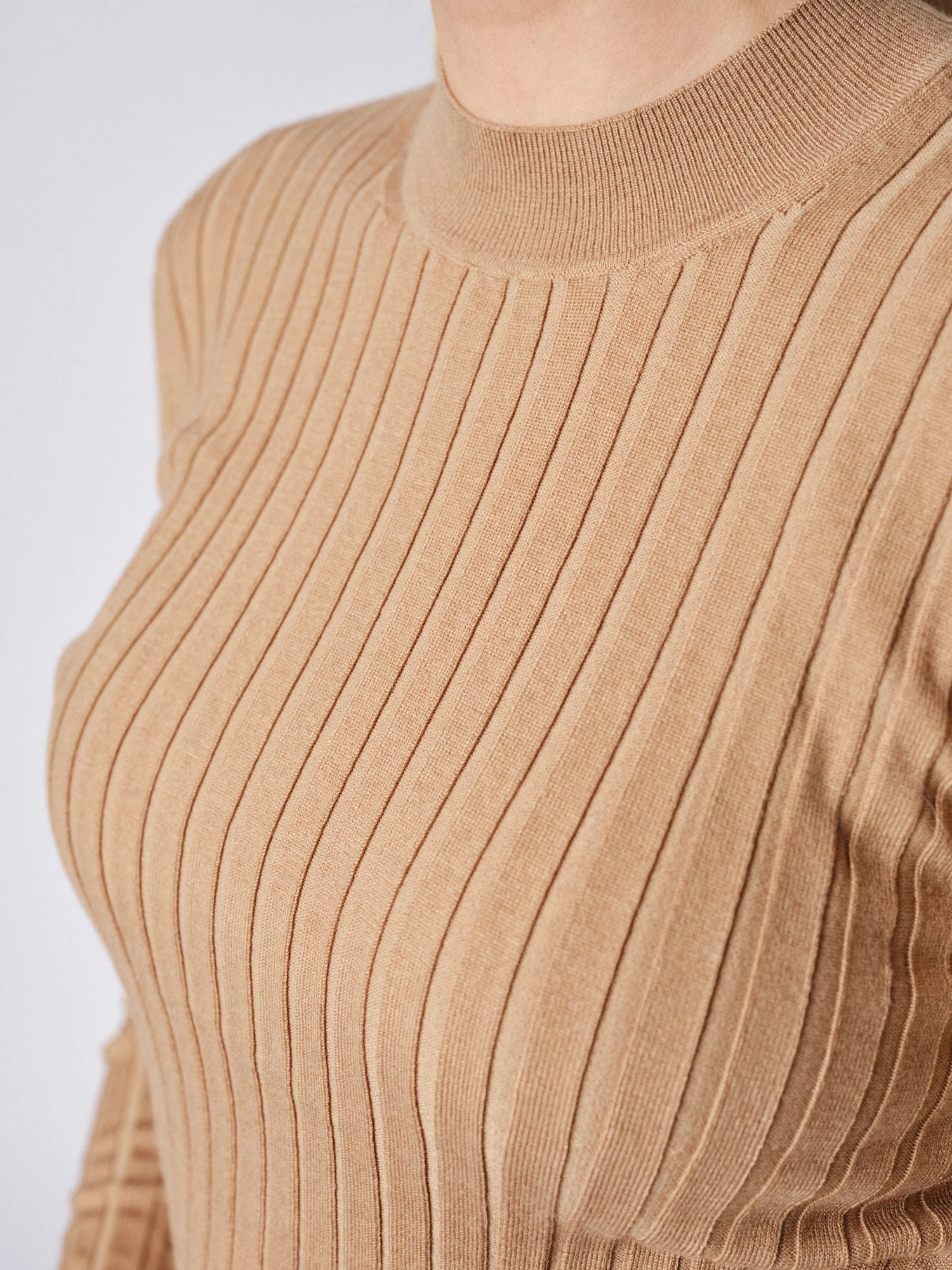 PS Of Sweden Klara Knit Sweater Camel 2 PS Of Sweden Klara Knit Sweater Camel - Image 2