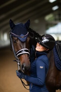 Equestrian Stockholm Modern Ear Bonnet Lagoon Blush