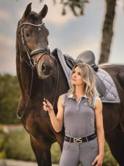 PS Of Sweden Floret Dressage Saddle Pad Grey -Equestrian Club MinnagreyandFloretpadgrey