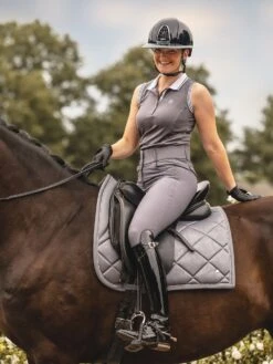 PS Of Sweden Floret Dressage Saddle Pad Grey -Equestrian Club MinnapologreyandFloretpadgrey