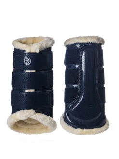 Equestrian Stockholm Fleece Brushing Boots Navy