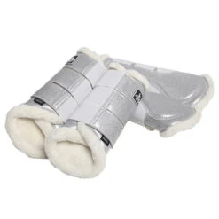 SD Design Hollywood Glamorous Fleece Brushing Boots Silver