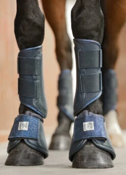 SD Design Hollywood Glamorous Brushing Boots Blueberry Twinkles -Equestrian Club O 414 SD Hollywood Glamorous COOL Tech brushing boots4