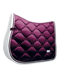 Equestrian Stockholm Jump Saddle Pad Purple White Edge