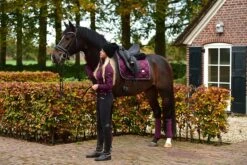 Equestrian Stockholm Dressage Saddle Pad Purple Gold