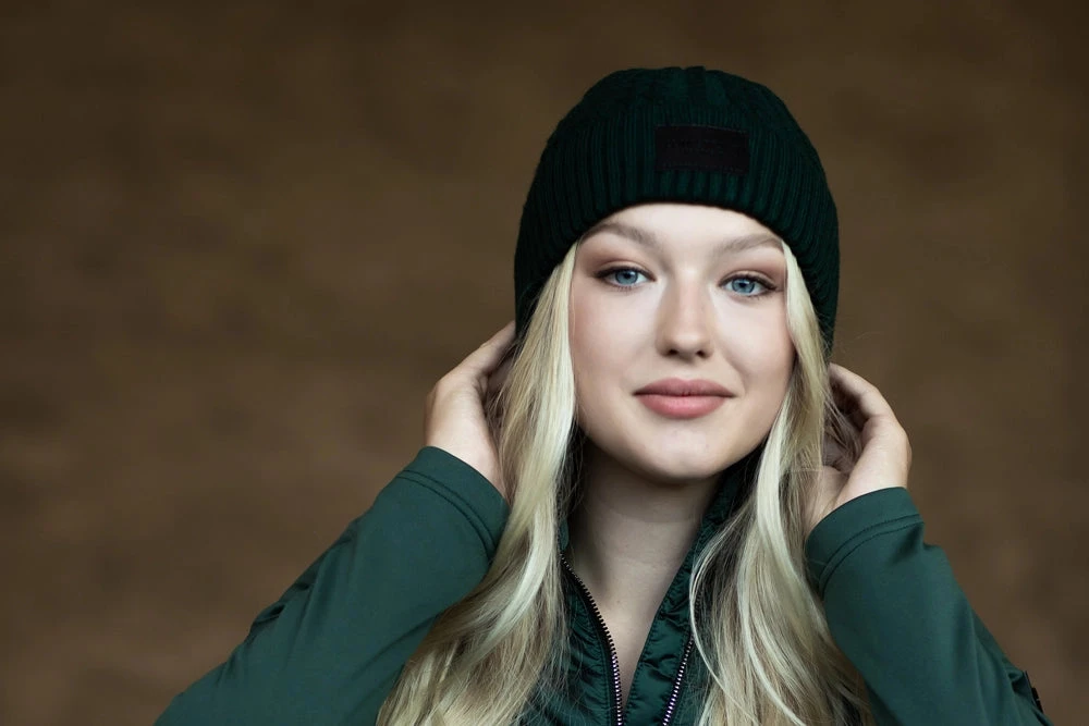 Equestrian Stockholm Beanie Sycamore Green 2 Equestrian Stockholm Beanie Sycamore Green - Image 2