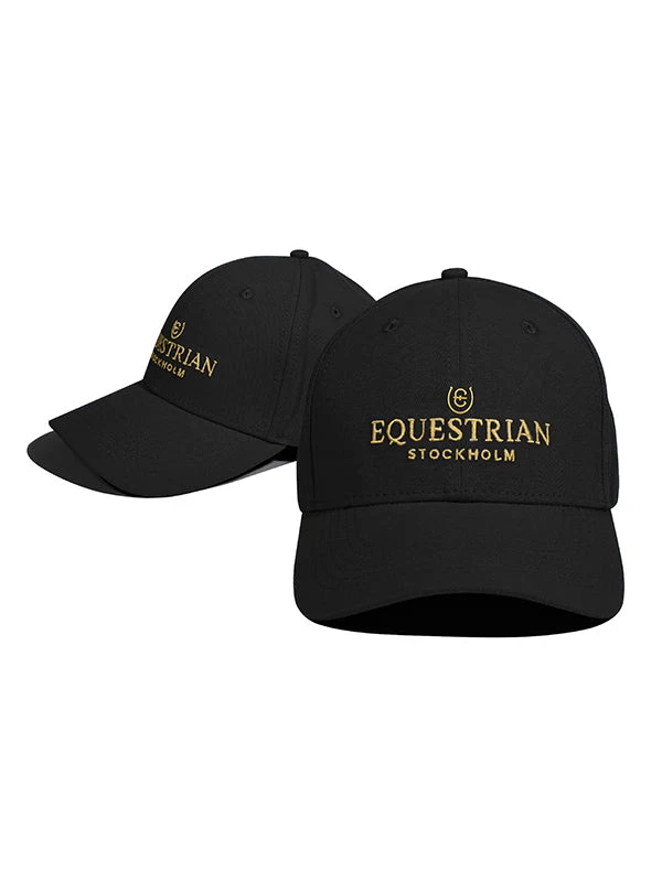 Equestrian Stockholm Cap Black Gold 1 Equestrian Stockholm Cap Black Gold