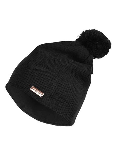 Equestrian Stockholm Beanie Black Rose Gold 1 Equestrian Stockholm Beanie Black Rose Gold