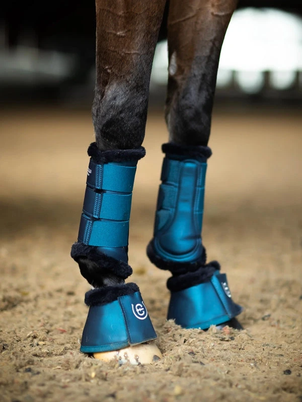 Equestrian Stockholm Fleece Brushing Boots Blue Meadow 1 Equestrian Stockholm Fleece Brushing Boots Blue Meadow