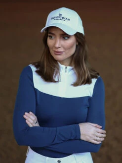 Equestrian Stockholm Cap White Blue Meadow -Equestrian Club blue meadow cap keps kappe hov 1