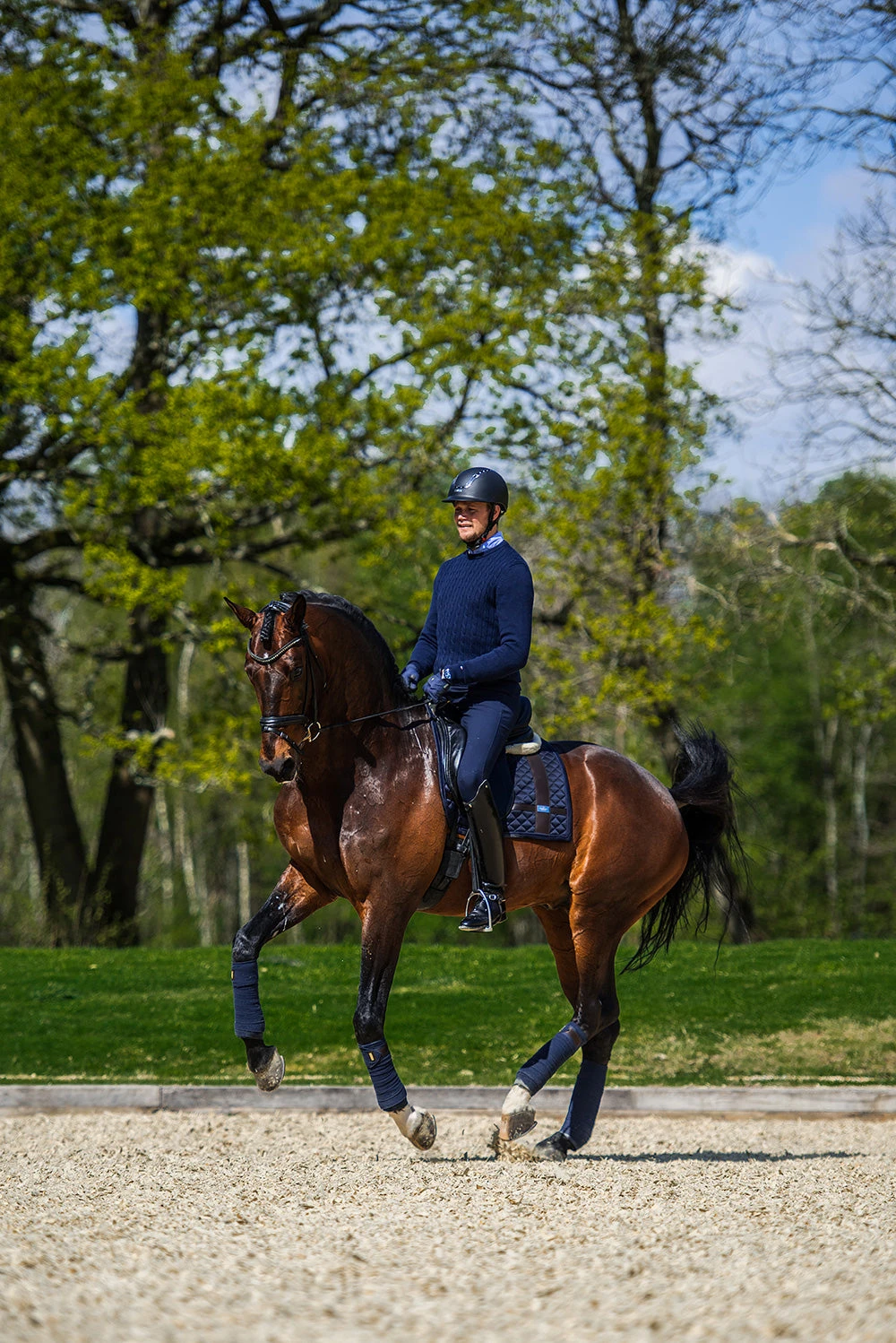 Equestrian Stockholm Dressage Saddle Pad Navy No Boundaries 4 Equestrian Stockholm Dressage Saddle Pad Navy No Boundaries - Image 4