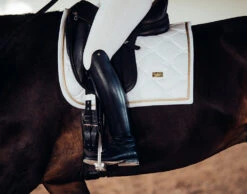 Equestrian Stockholm Bandages White Perfection Gold -Equestrian Club dressage saddle pad white perfection gold