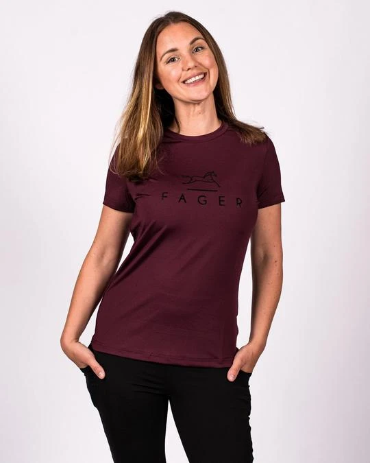 Fager Fia Short Sleeve T-shirt Burgundy 1 Fager Fia Short Sleeve T-shirt Burgundy