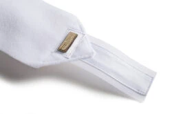 Equestrian Stockholm Bandages White Perfection Gold -Equestrian Club fleece bandages white gold 1
