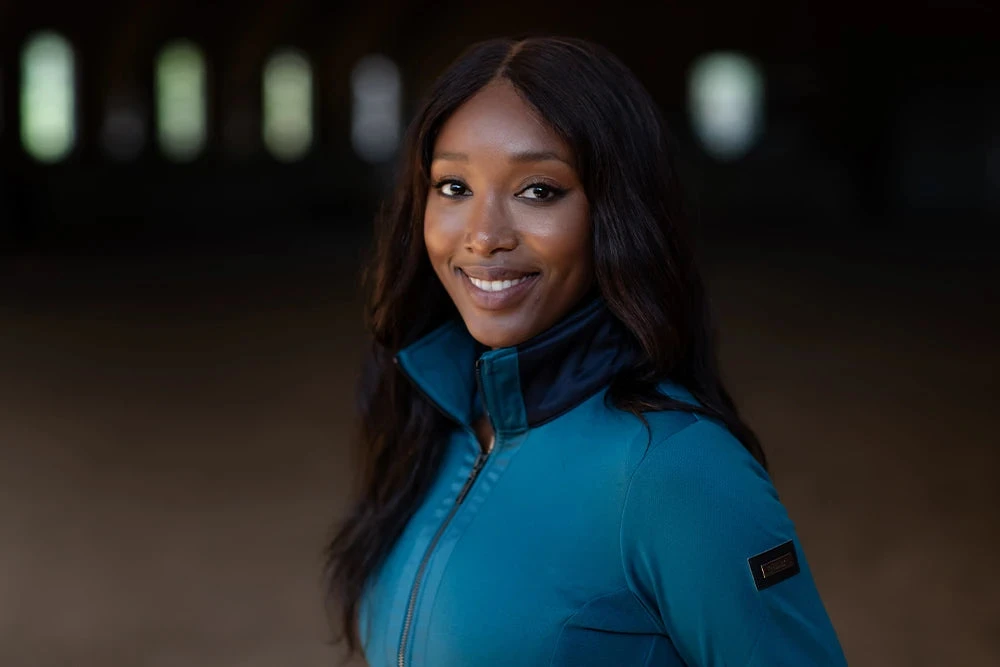 Equestrian Stockholm Fleece Jacket Aurora Blues 3 Equestrian Stockholm Fleece Jacket Aurora Blues - Image 3