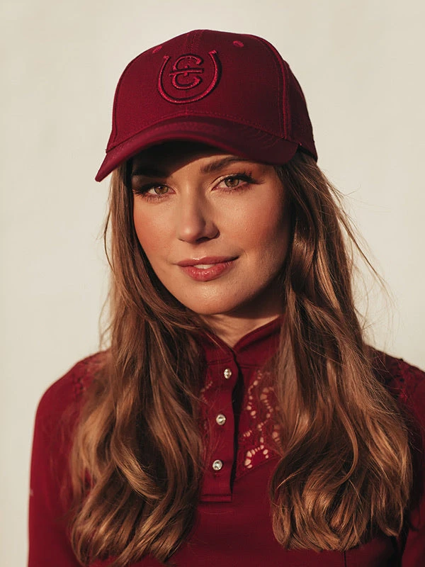 Equestrian Stockholm Cotton Cap Bordeaux 2 Equestrian Stockholm Cotton Cap Bordeaux - Image 2