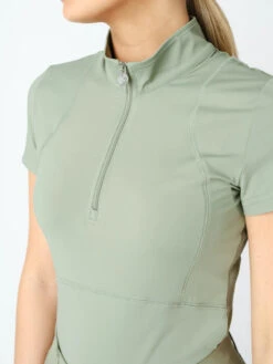 PS Of Sweden Adele Short Sleeve Base Layer Khaki Green