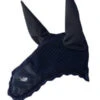 Equestrian Stockholm Padded Ear Bonnet Navy Silver
