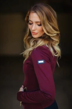 Equestrian Stockholm Fleece Jacket Merlot Crystal Gold -Equestrian Club image a3afc34f efea 4a6f 8abe cf2de3cd8e0e