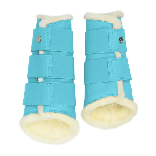 PS Of Sweden Fleece Brushing Boots Turquoise | Set Of 4 1 PS Of Sweden Fleece Brushing Boots Turquoise | Set Of 4