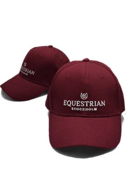 Equestrian Stockholm Cotton Cap Bordeaux Silver