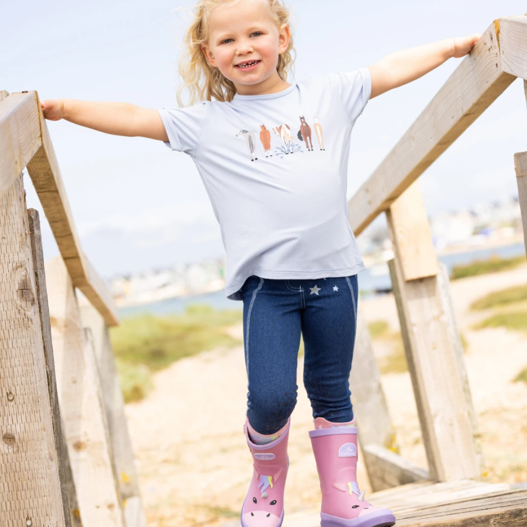 LeMieux Mini Puddle Pals T-Shirt Mist 3 LeMieux Mini Puddle Pals T-Shirt Mist - Image 3