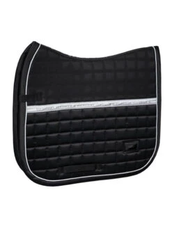 Equestrian Stockholm Dressage Saddle Pad Luminous Black -Equestrian Club luminois black cob dressage saddle pad dressyrschabrak dressurschabracke dressuur zadeldekje jpg