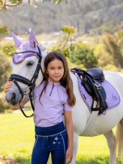 LeMieux Mini Jump Saddle Pad Wisteria -Equestrian Club mini wist 1