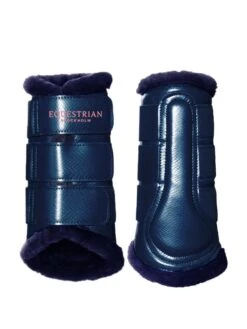 Equestrian Stockholm Fleece Brushing Boots Monaco Blue