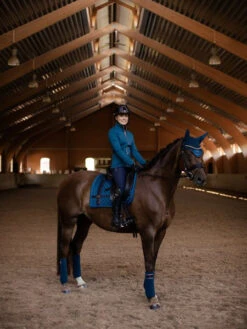 Equestrian Stockholm Dressage Saddle Pad Monaco Blue No Boundaries -Equestrian Club nb monaco blue dressyr full 2