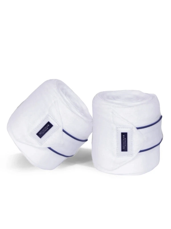 Equestrian Stockholm Bandages White Blue Meadow 1 Equestrian Stockholm Bandages White Blue Meadow